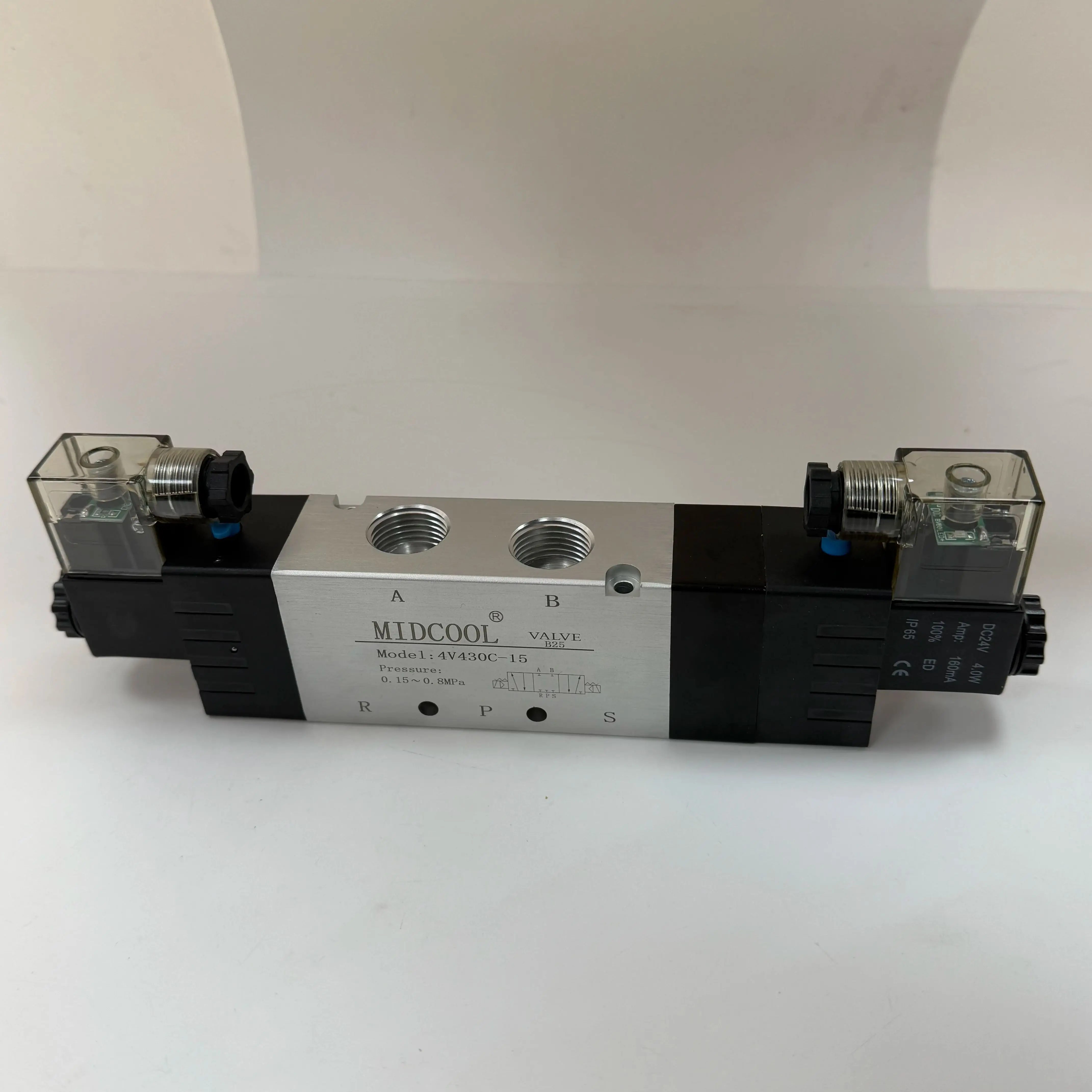 Электромагнитный клапан MIDCOOL 5/2 5/3-ходовой для 4V410-15 4V420-15 4V430C-15 4V430E-15 4V430P-15