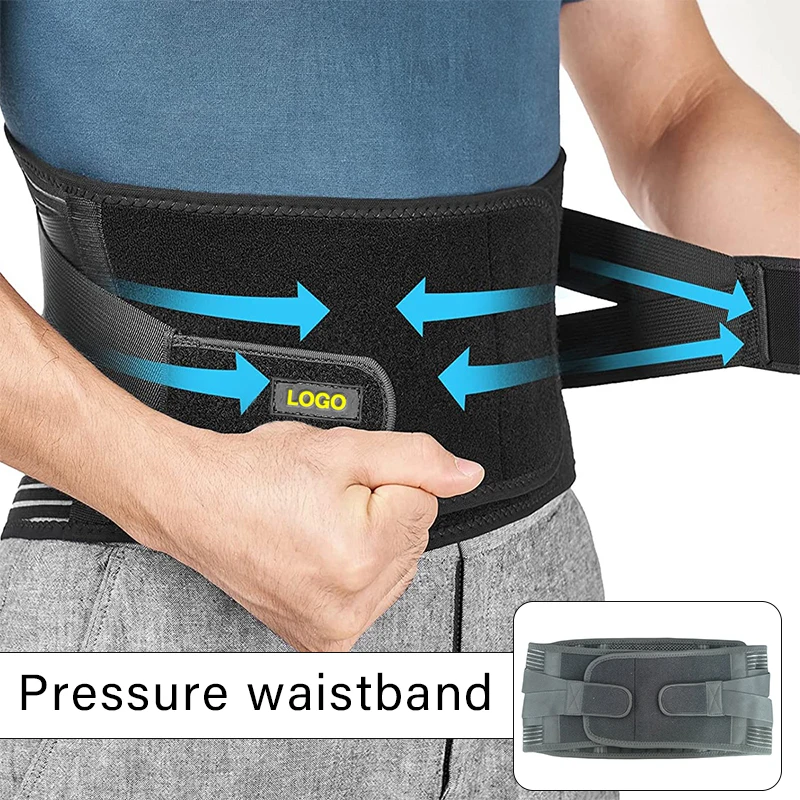 

Lumbar Support Belt Double Pull Lower Back Brace Men Waist Trainer Sweat Slim Pain Relief Belt Women Shaper Abdominal Binder