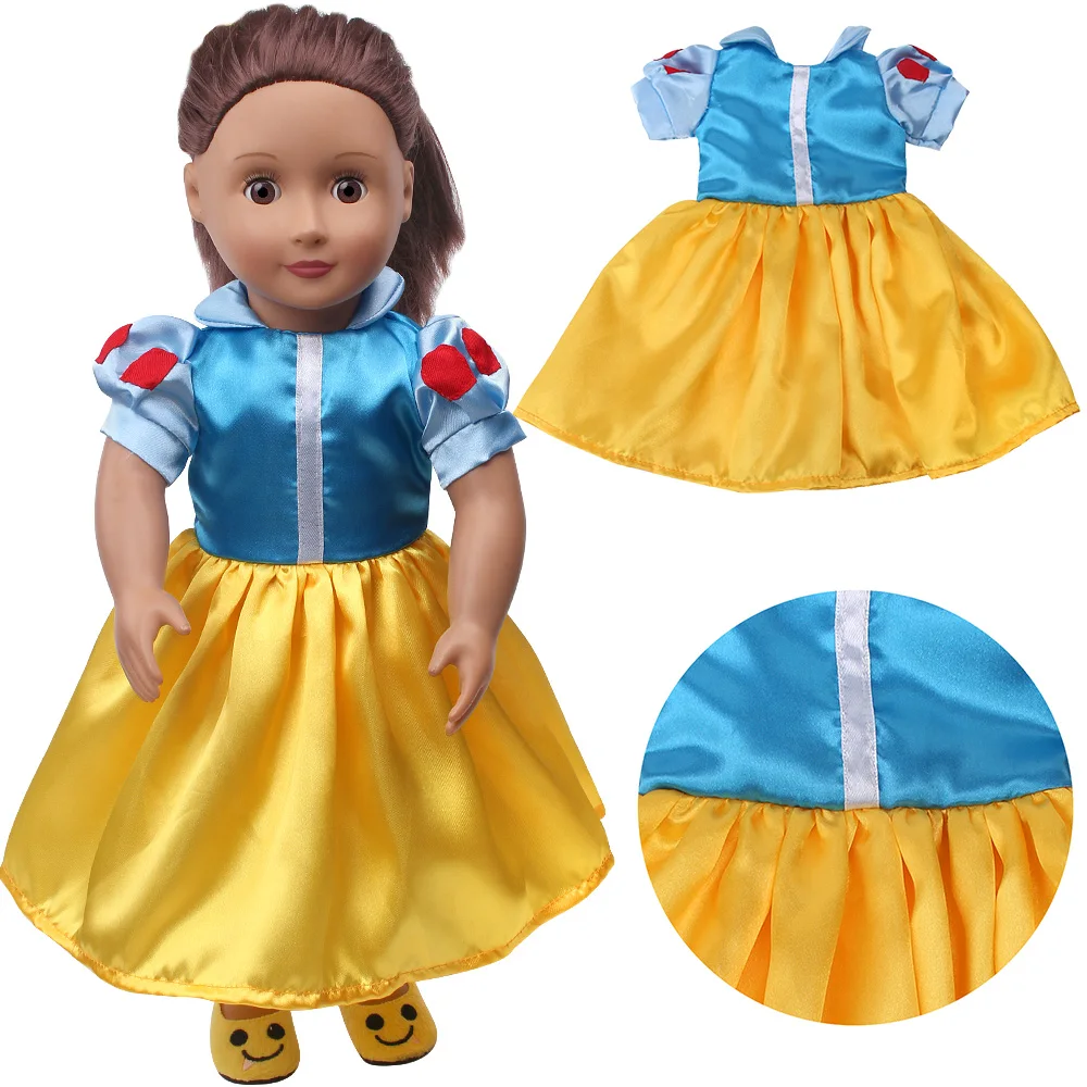

Doll Baby Clothes Blue Princess Dress Fit 18 Inch American & 43cm Reborn New Born Baby Doll OG Girl Doll Russia DIY Gift's Toy