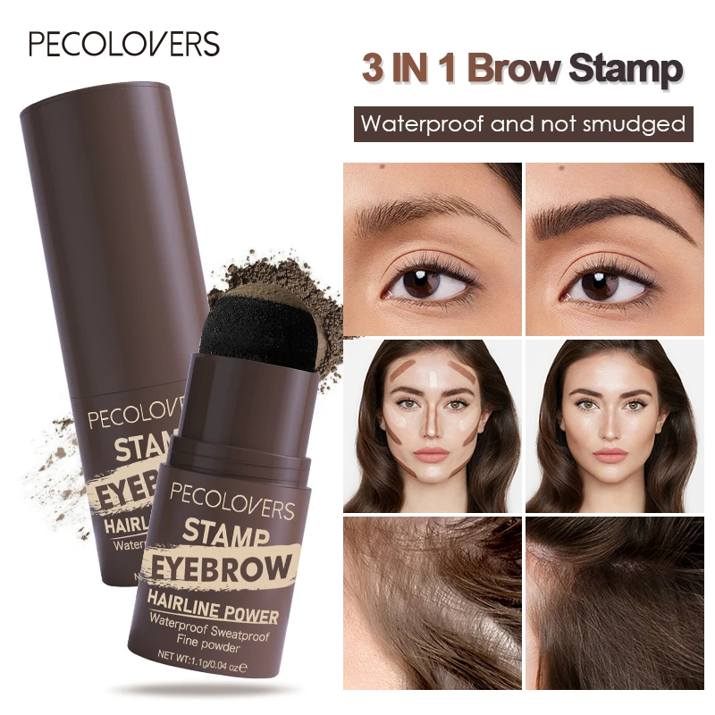 

Makeup 2023 One Step Eyebrow Stamp Shaping Kit Brow Set Pen Women Waterproof Contour Stencil Tint Natural Stick Hairline Enhance