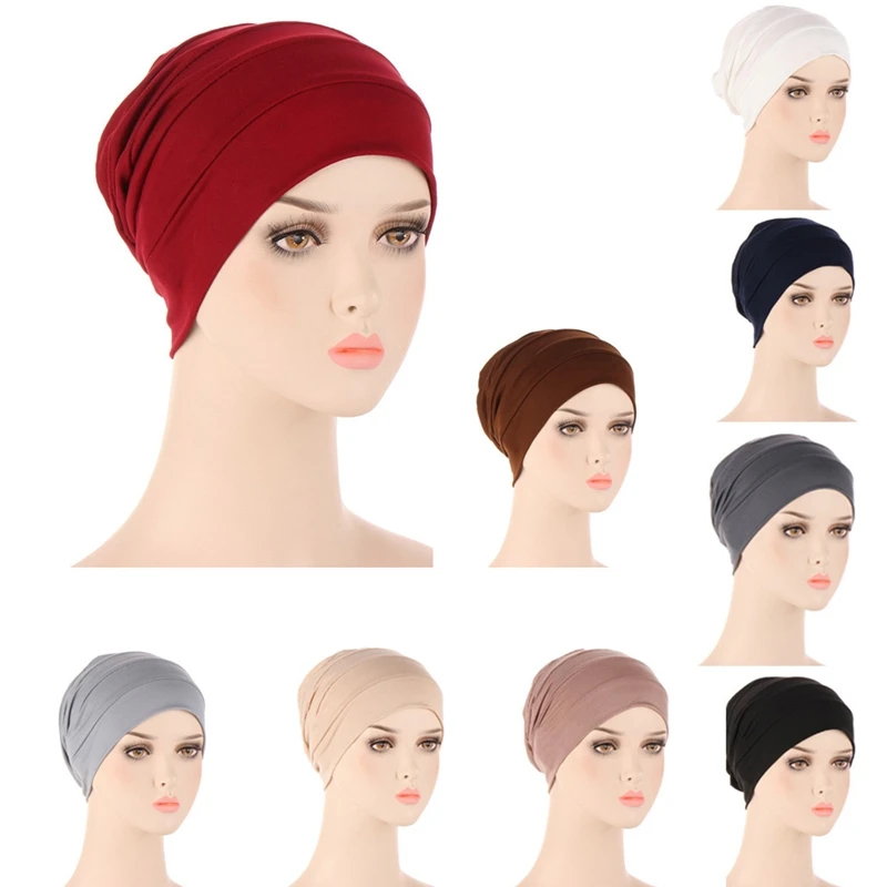 

Muslim Underscarf Women Veil Modal Hijab Muslim Women Scarf Turbans Head For Women Women's Hijabs Hijab Caps Hat Islamic