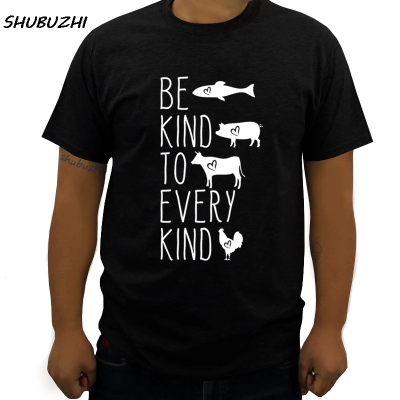 

new arrived summer men t shirt Short Sleeve Hip Hop Tee TShirt Be Kind To Every Kind-Funny Gift Vegan Animal Lover T-shirt