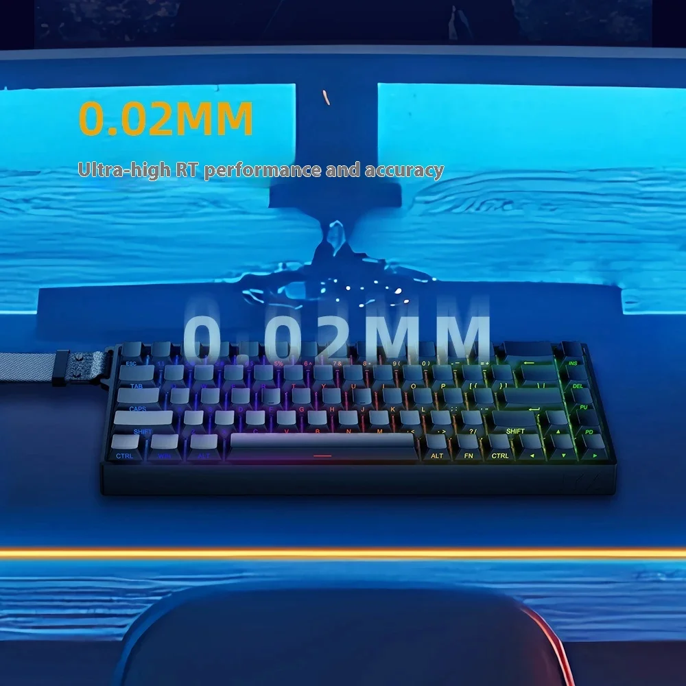 Проводная механическая клавиатура IYX MU68 Pro полностью алюминиевая 8k для