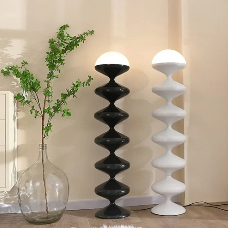 

Black White Gourd Led Floor Lamp for Living Room Sofa Side Standing Lamps Bedroom Corner Light Bedside Lights Home Decoration