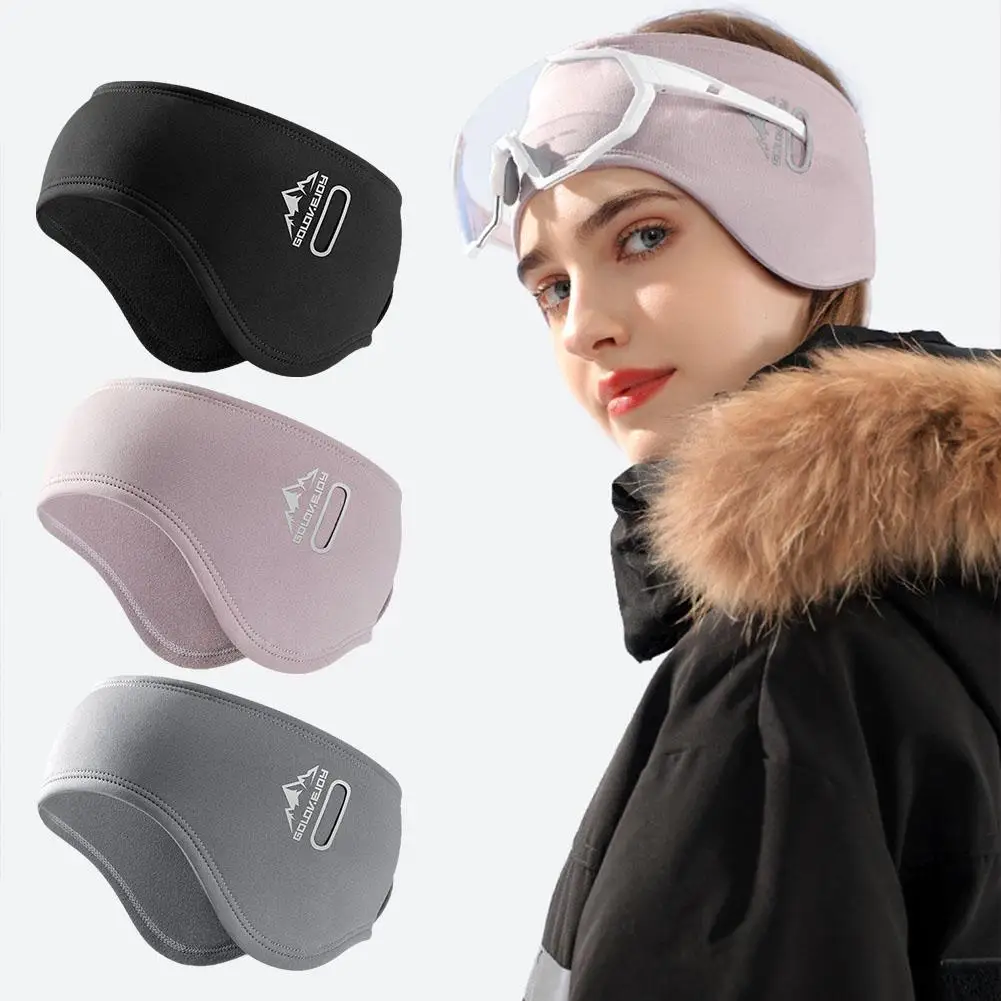 

2023 Зимняя Теплая Флисовая головная повязка для велоспорта с отверстиями для очков Лыжная мотоциклетная шапка для верховой езды зимние спортивные наушники теплая головная повязка