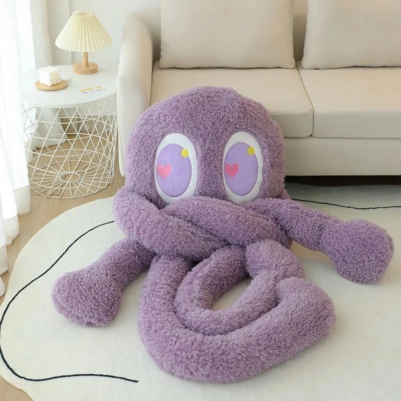 

2M Giant Swag Ferry Plush Green Alien Monster Toy Stuffed Long Arms Red Heart Eyes Bean Throw Boyfriend Pillow Office Decor