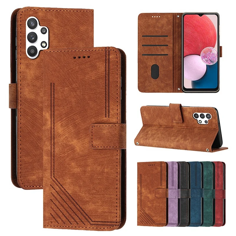 

Card Slots Wallet Case for Samsung Galaxy A13 A14 A23 A33 A53 A73 A24 A34 A54 PU Leather Lanyard Flip Cover for S23 S22 S21 S20