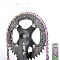 gorix bike chains mtb mountain road bike chians 9101112 speed hollow bicycle chain 116124 links colorful s11s for m7000 xt