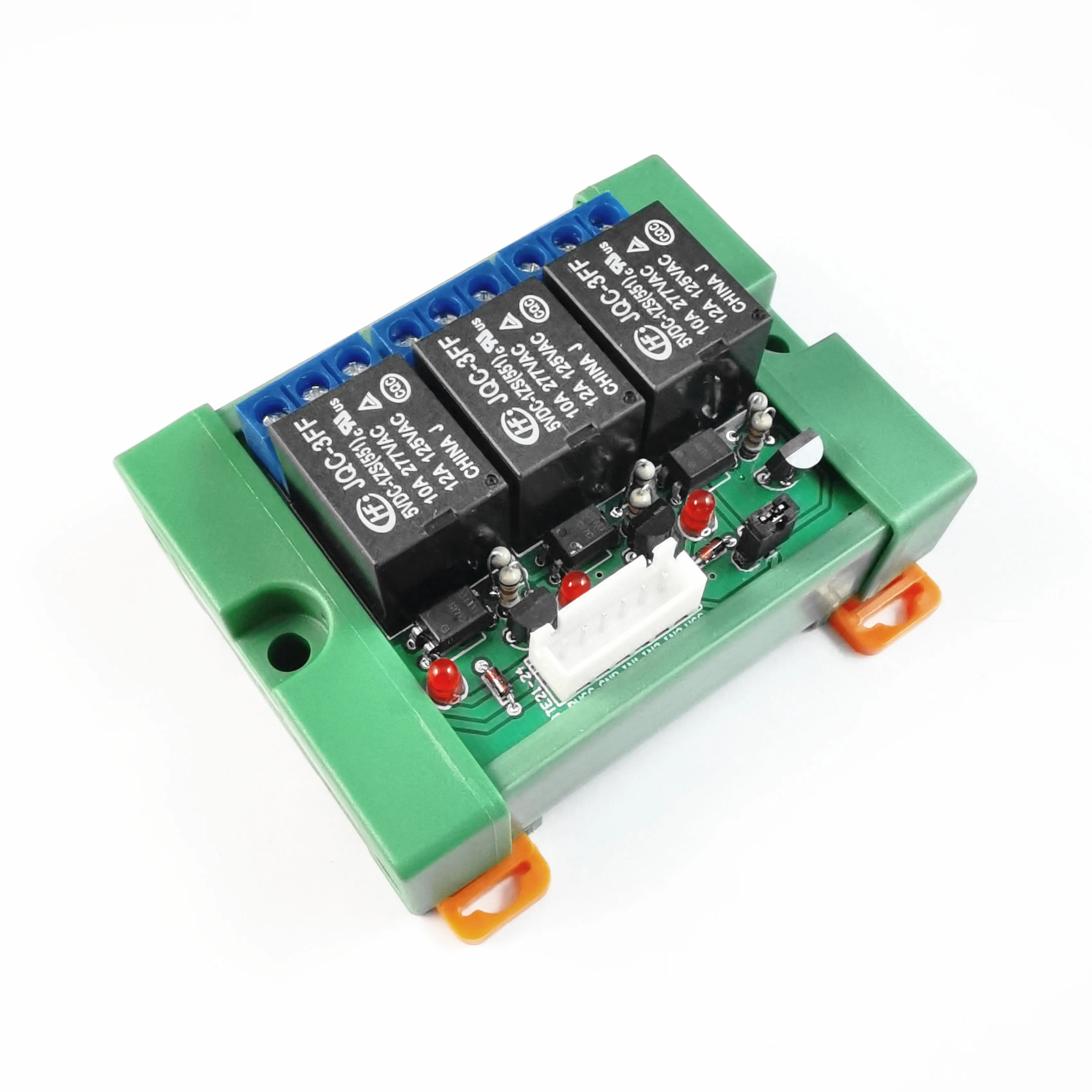 Релейный модуль 1/2/3/4 канала крепление на DIN-рейку JQC-3FF-5VDC-1ZS JQC-3FF-12VDC-1HS совместимый