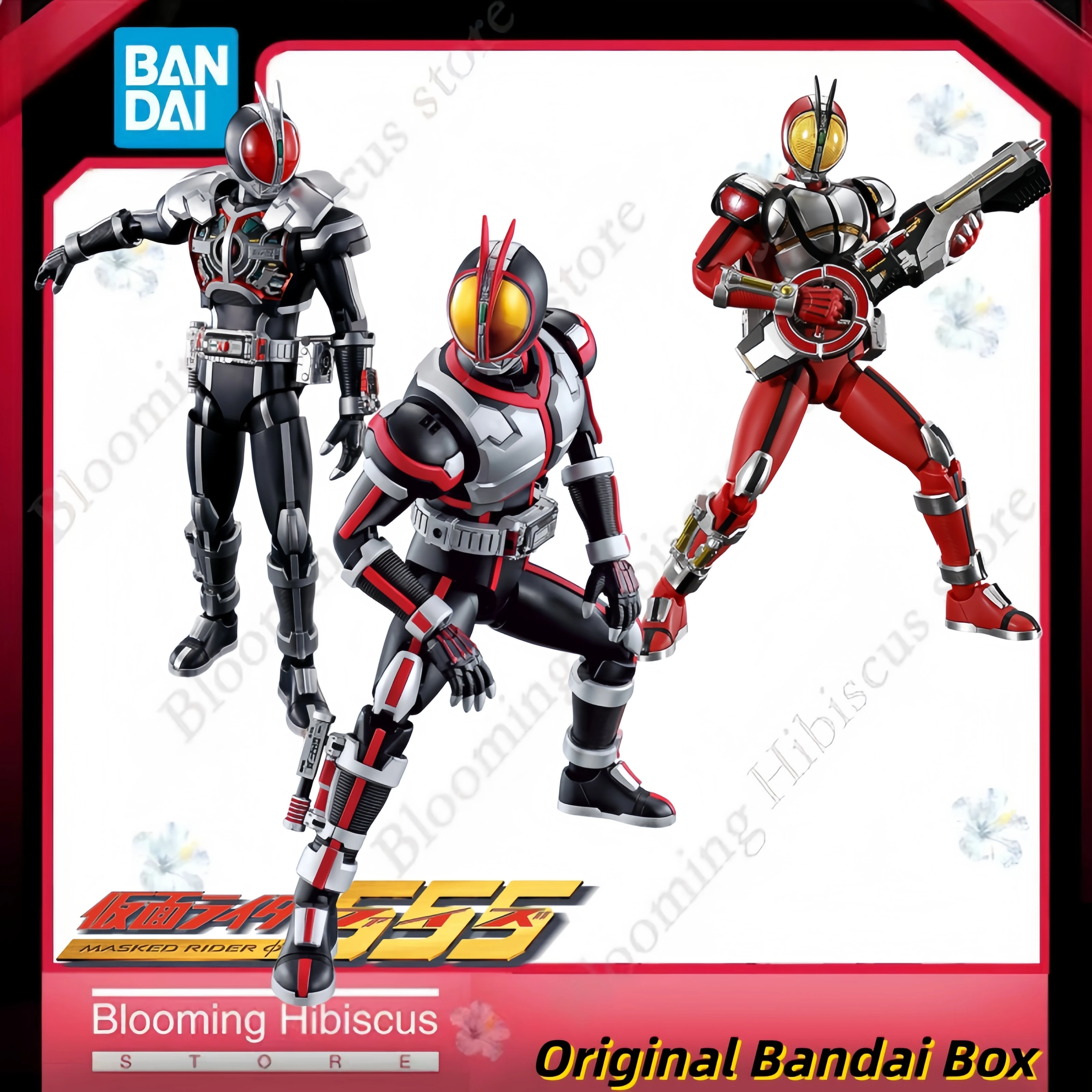 Фото Bandai Hobby - Kamen Rider Faiz 555 - Оригинальный конструктор-фигурка Figure-rise Standard в форме Акселя Бластера, модель для сборки, игрушка-конструктор №1