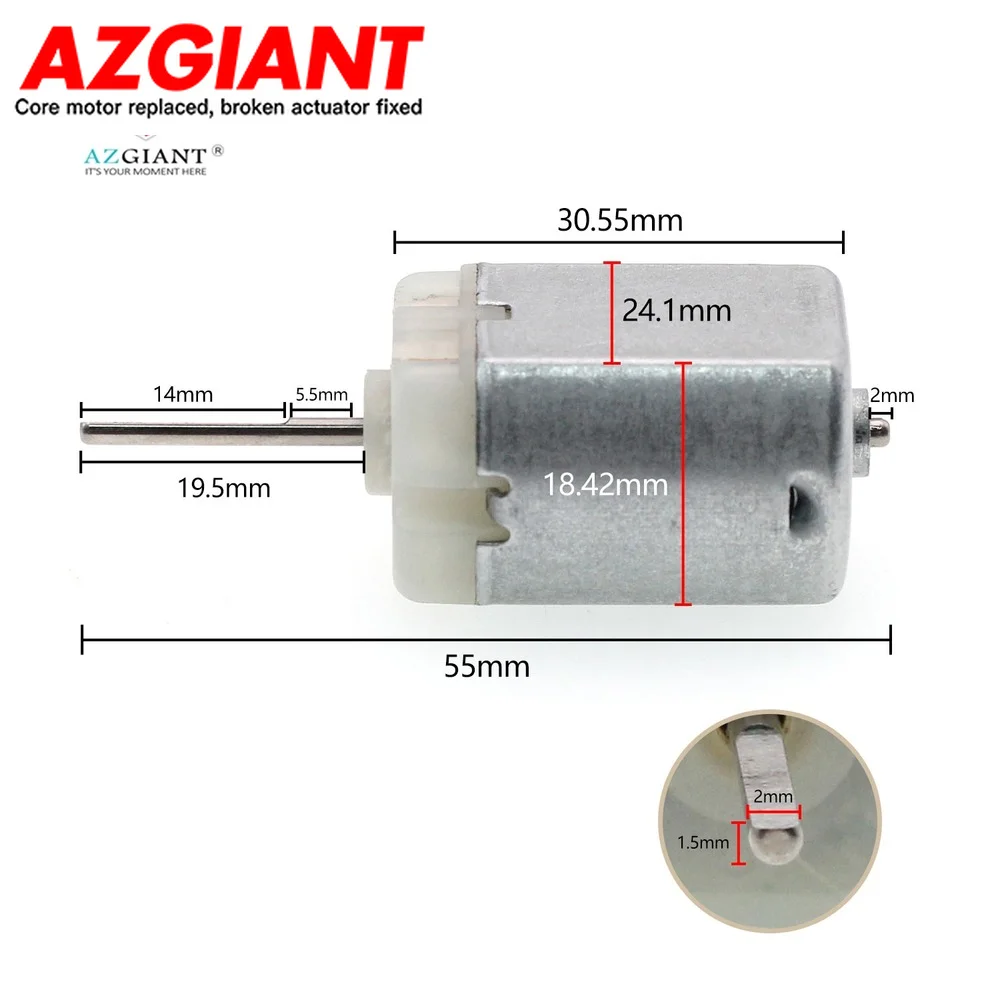 20mm D Cut Reverse Shaft FC280 Car Door Lock Motor Micro DC 12V Carbon Brush | Cables Adapters &amp Sockets