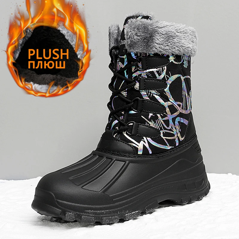 Winter Women Boots Plush Warm Woman Walking Shoes Comfortable Outdoor Casual Faux Fur Winter Boot