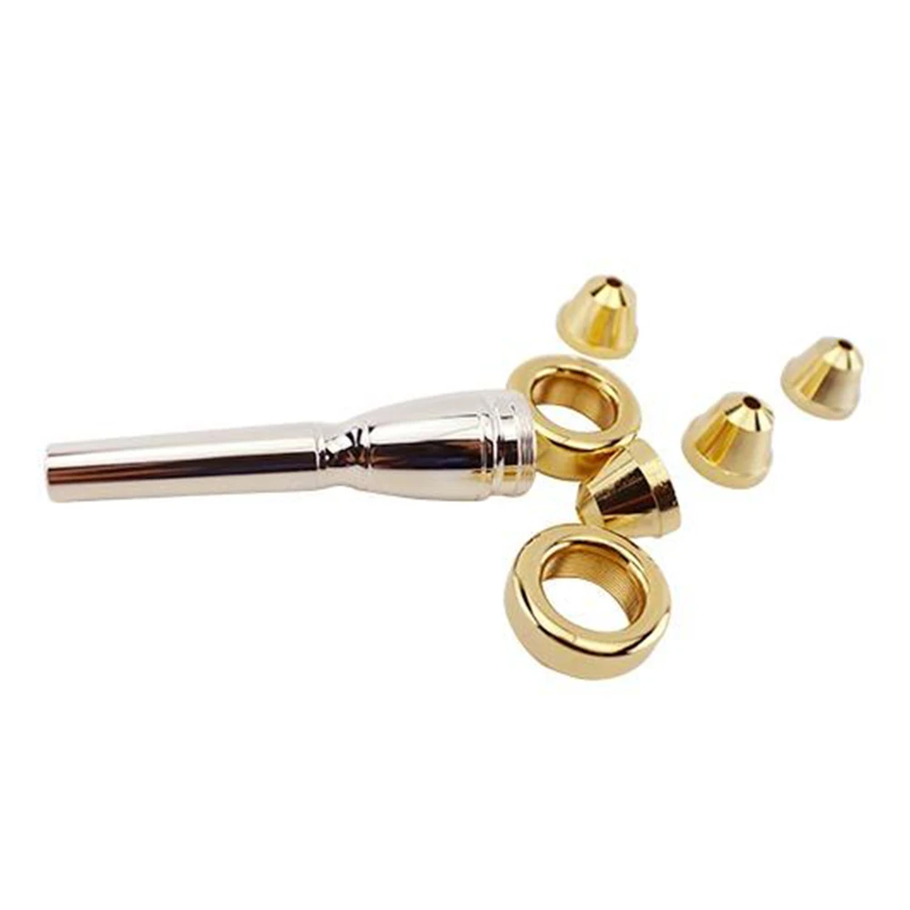 

Convertible Tube Professional Rims Parts Cups 2B 2C 3B 3C Trumpet Mouthpiece Set Replacement Instrument Bass Brass Gift