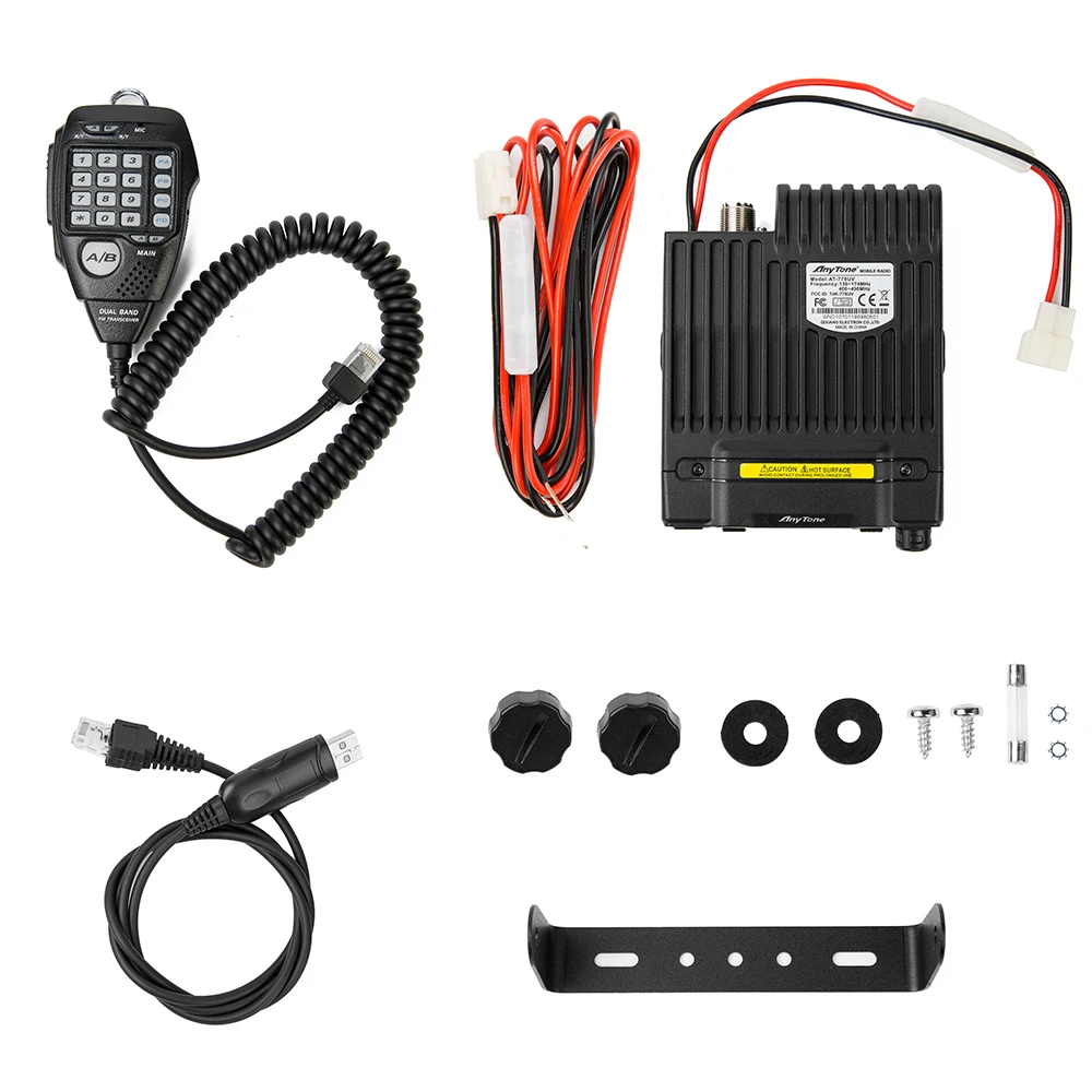 AnyTone AT-778UV Dual Band Transceiver Mini Mobile Radio Station VHF 136-174 UHF 400-480MHz Amateur Radio  Walkie Talkie 25W
