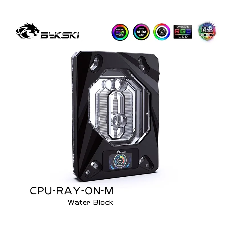 Фото Водяной блок Bykski для процессора AMD RYZEN3000 AM3 AM3 + AM4 1950X TR4 X399 X570, материнская плата/блок с OLED-дисплеем температуры №4