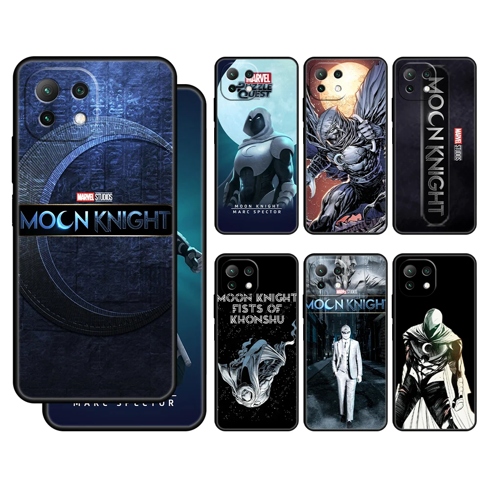 

Marvel Moon Knight Hero Case Cover for Xiaomi Mi 12 11 Lite 11T 9T 10T Note 10 K40 Pro K50 K40s Gaming Matte Capinha Back