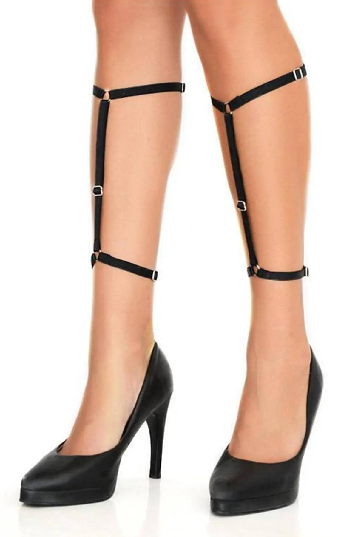 

Sexy Knee Length Elastic Harness, Sexy Rubber Leg Band, Women Lingerie, Foot Fetish Accessory - PNT175-S1