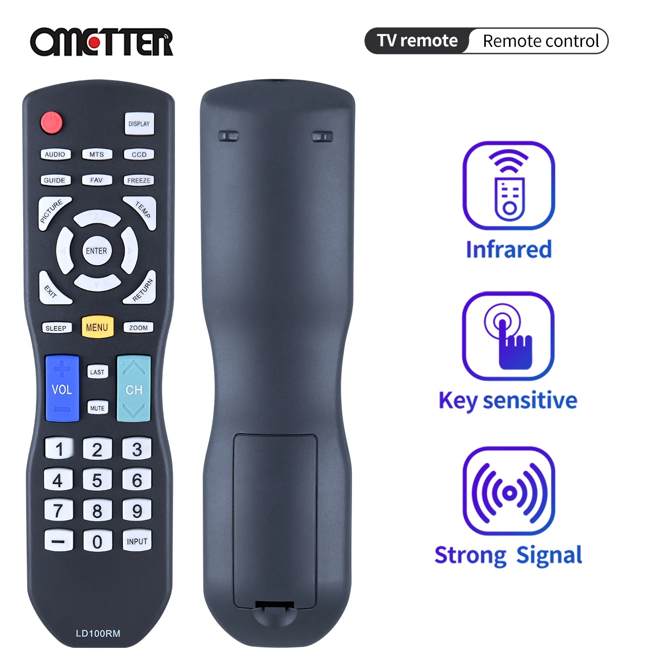 

New LD100RM Fit for Apex TV For JVC Remote Control LE3242 LE24H87 LD4077M