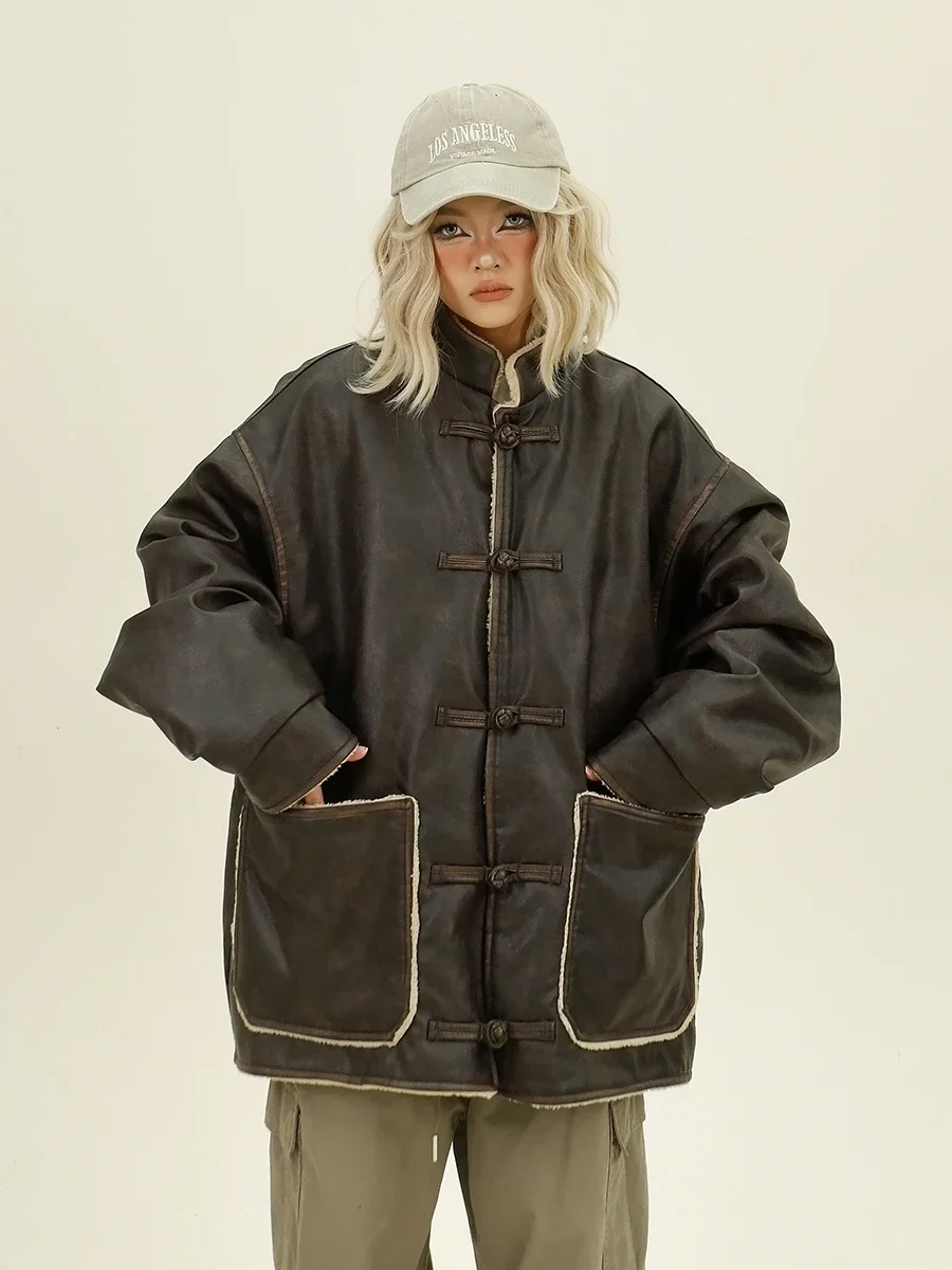 Новинка 2024 парка желтого цвета с воротником-стойкой и китайской пряжкой женские