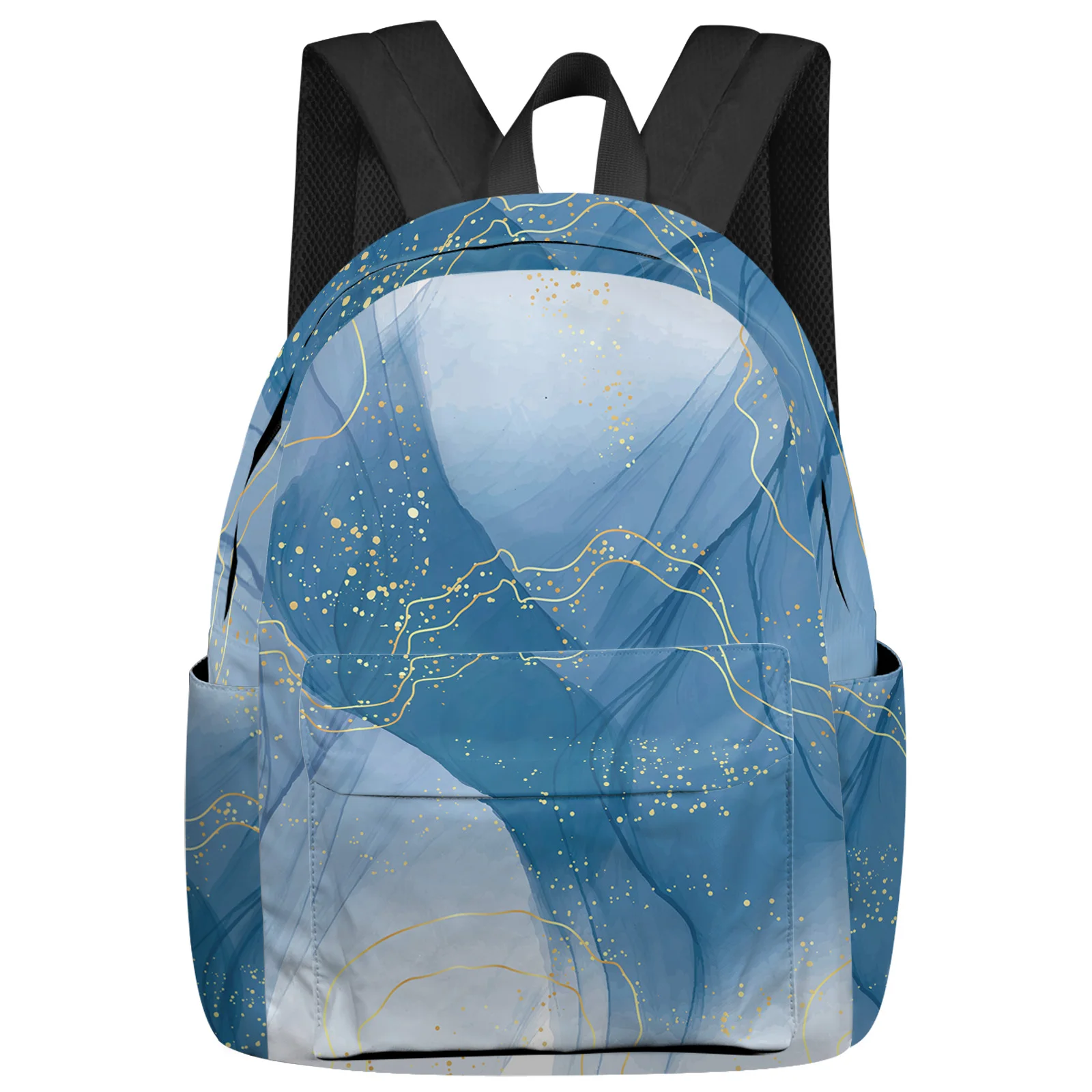 

Marble Line Blue Gradient Feminina Backpacks Teenagers Student School Bags Laptop Backpack Men Women Female Travel Mochila