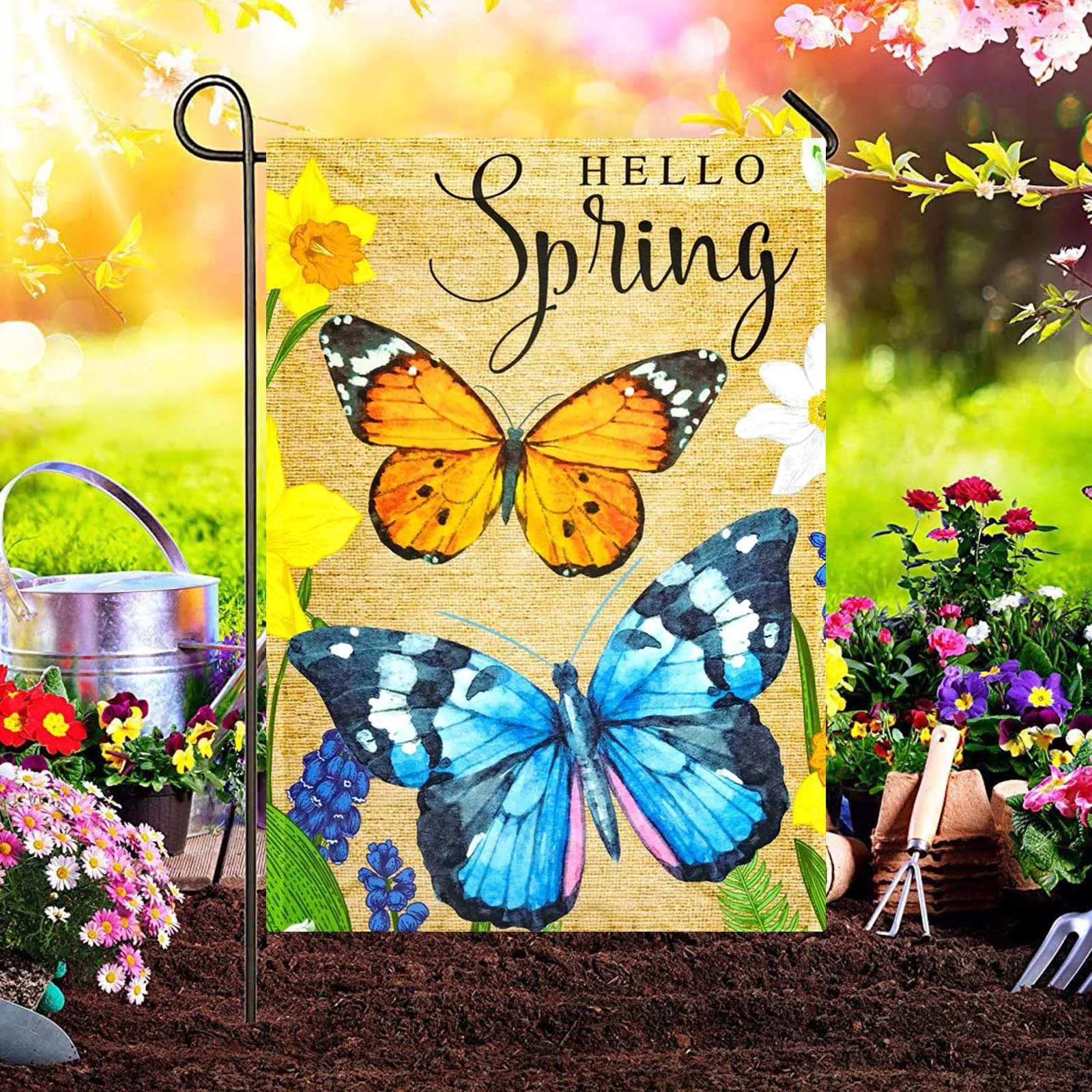 

Синий Садовый флаг без подставки, 30 х45 см