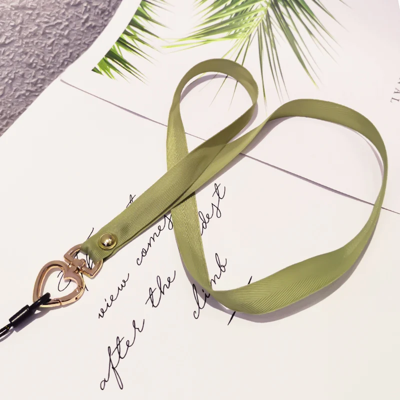 Neck Strap Metal Heart Clip Lanyard Mobile Phone Straps Strap Wrist Rope Phone Wrist Straps Hanging Rope Ornaments