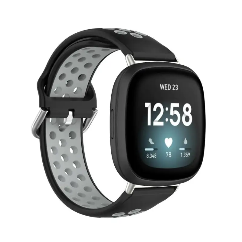 

Smart Accessories Two-color Replaceable Strap Universal Silicone Strap Watchband For Fitbit Versa3 Soft