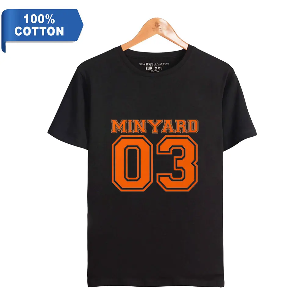 Мужская футболка Kaus The Foxhole Court Logo Minyard 03 Pakaian Musim Panas Pria dan Wanita Keren Katun Lengan Pendek |