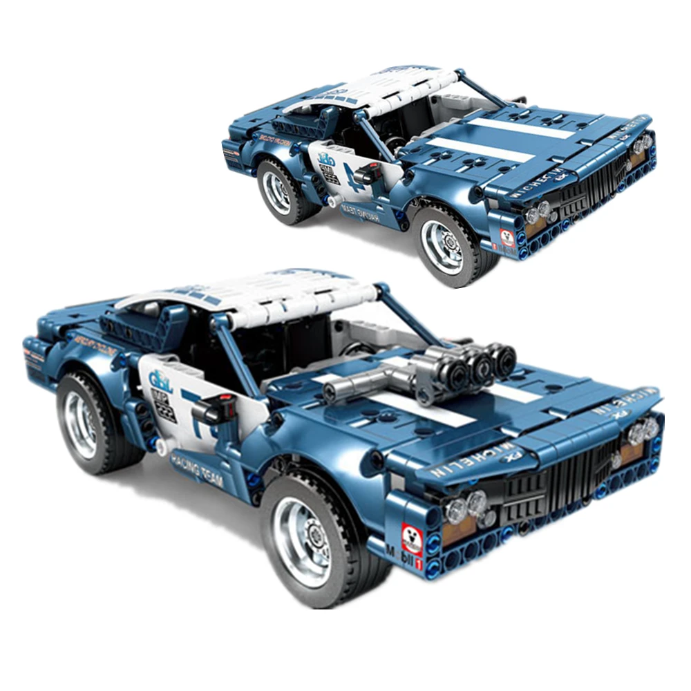 

New Technical Block Cars Muscle Car Model Dodged Building Blocks Bricks Expert Bricks Set Kid Toys for Children Gift