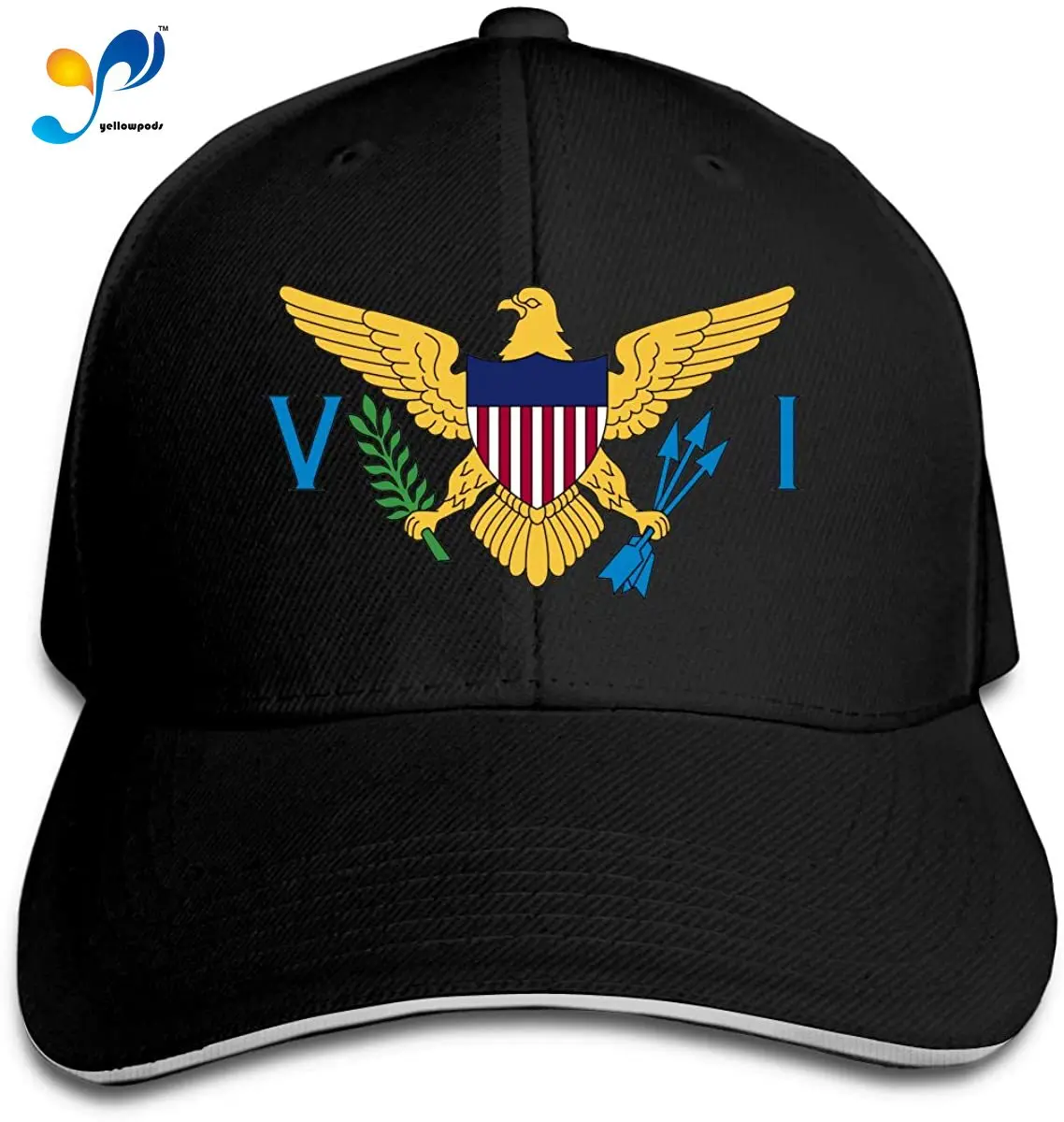 

Flag of The United States Virgin Islands Adjustable Sandwich Cap Baseball Cap Casquette Hat