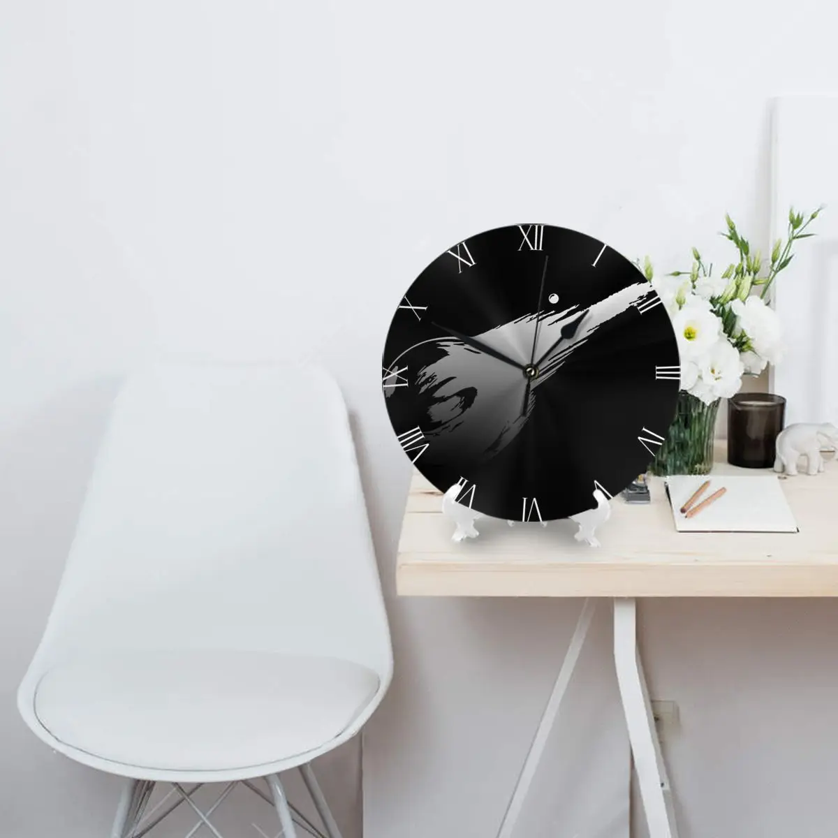 Окончательная фантазия 7 ремейк-логотип (серый) настенные часы украшение комнаты