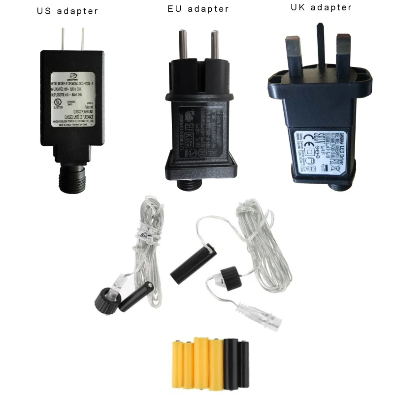 

AA AAA Battery UK US Power Supply Adapter Replace 2x 3x AA Battery for Christmas LED Light Toy AA AAA Battery Eliminato