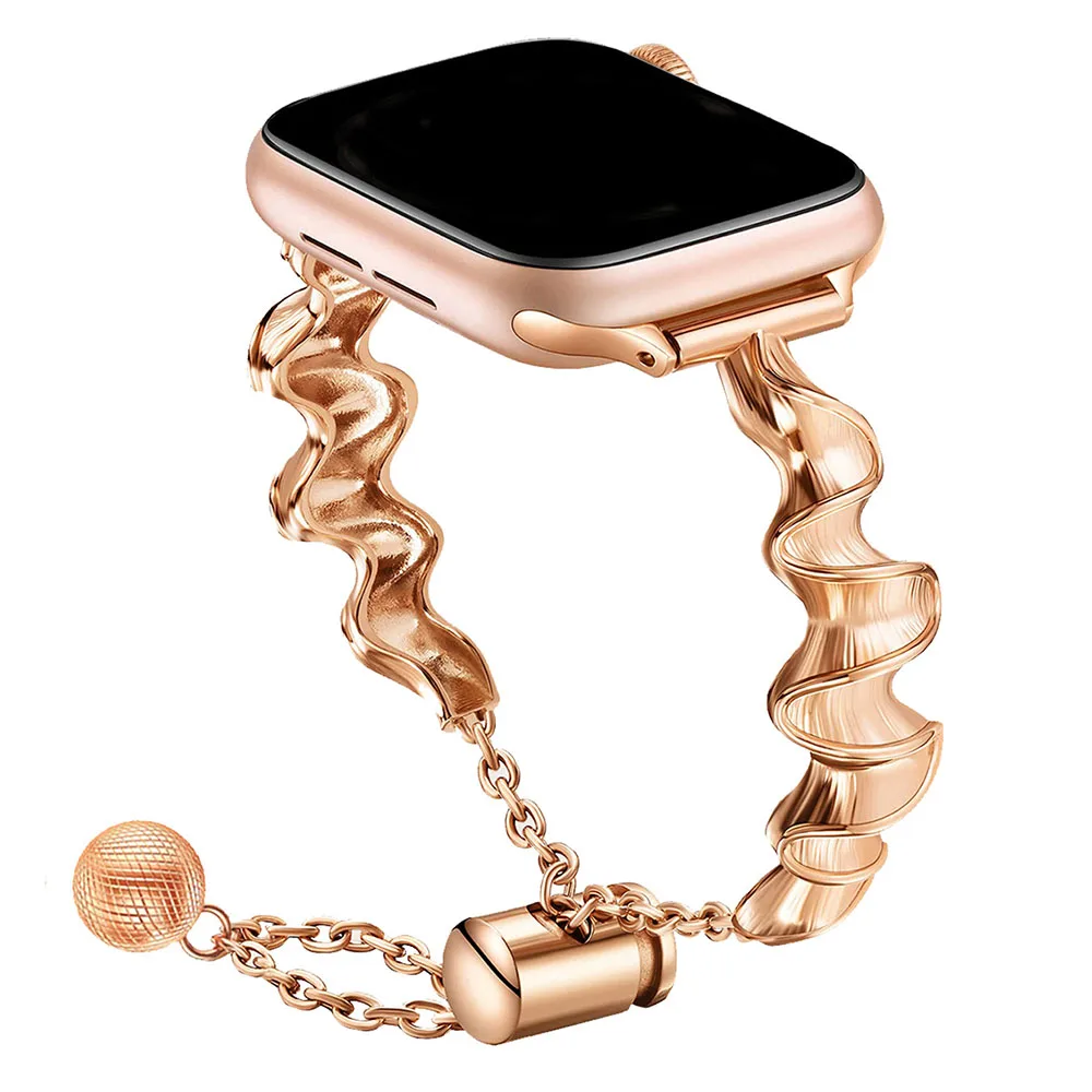 Ремешок металлический для Apple Watch Band 8 49 мм 45 мм 44 мм 42 мм 41 мм 38 мм 40 мм, сменный Браслет для IWatch 4 5 SE 6 7 3