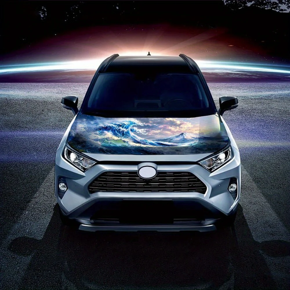 Японская Канагава океанские волны обертка на капот автомобиля цветная виниловая