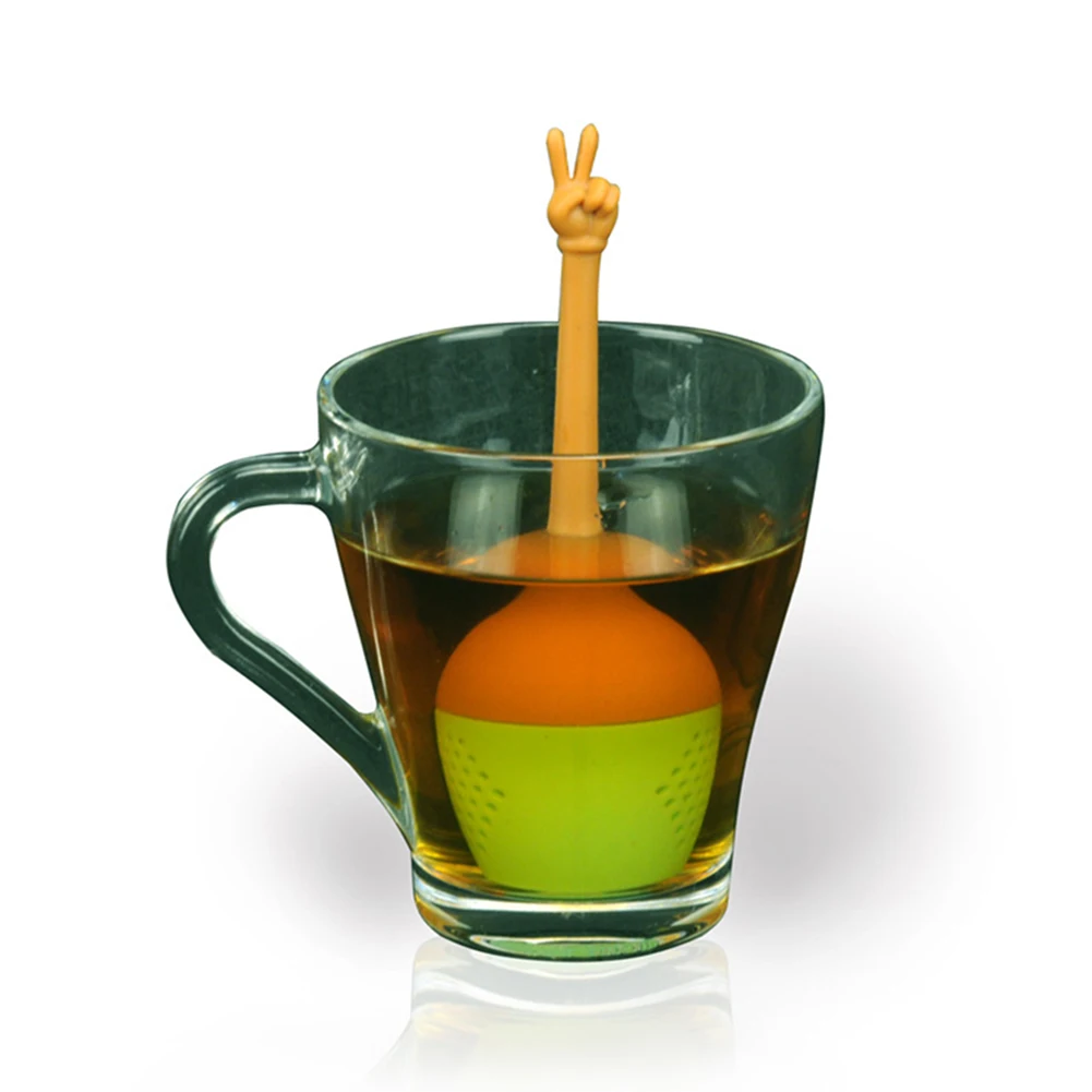 Ситечко для чая с жестами многоразовый Силиконовый Фильтр кофе инструмент