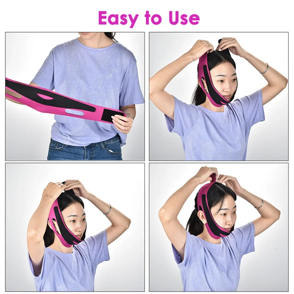 Повязка для похудения лица V Line Формирователь Эластичный пояс удаления двойного