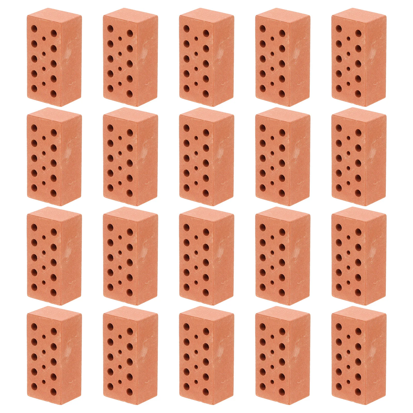 

20 Pcs Simulated Brick Miniature Models Red Simulation DIY Sand Table Clay Layout Decors