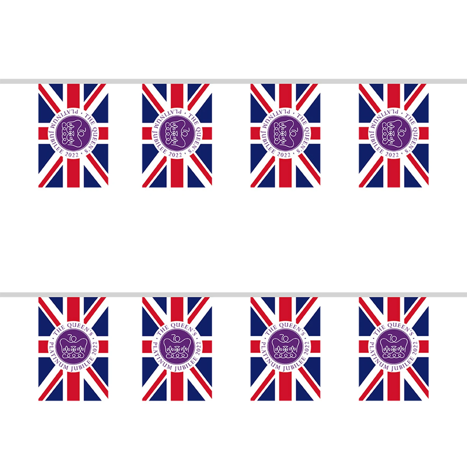 

Bunting For Queen's Jubilee Party Reusable Union Jack Bunting Flag Hangings Decoration Triangle String Bunting Banner Garland