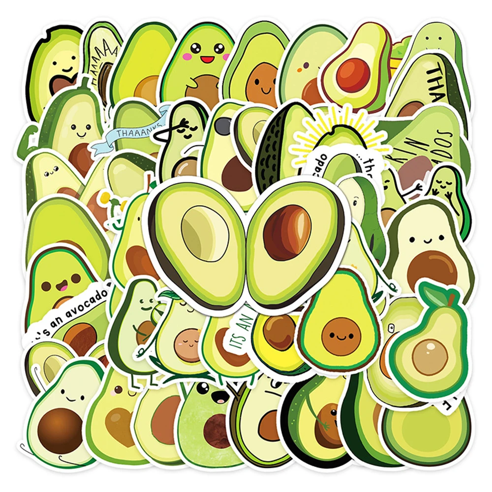 

10/30/50/PCS Cartoon Fruit Avocado Creative Trend Graffiti Sticker Bike Skateboard Car Helmet Laptop Computer Wholesale