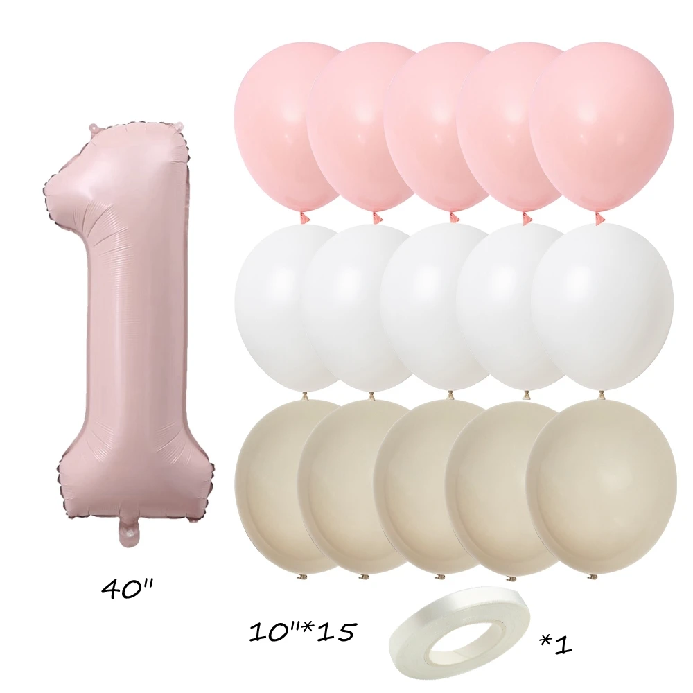 

Набор латексных шаров Partism, розовый, 17 шт.