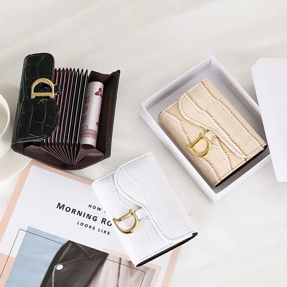 

Женский мини-кошелек для карт, короткий кошелек, Модный женский кошелек из искусственной кожи, держатель для карт, Маленький Многофункциона...