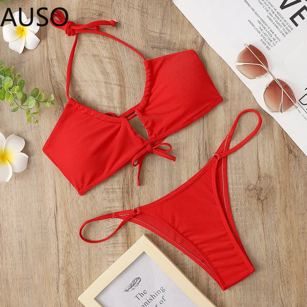 

2022 new sexy women's Swimsuit Bikini Brazil suit bandage low waist Mini swimsuit women's two-piece set