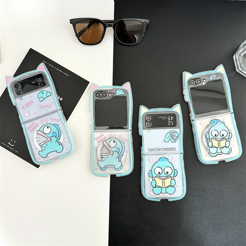 Чехол для телефона с кошачьими ушками мультяшными рыбками Magsafe Samsung Galaxy Z