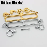 5 30sets 12025mm gold and chrome color metal lock for handbag chain bag pig nose shape fitting replace hardware