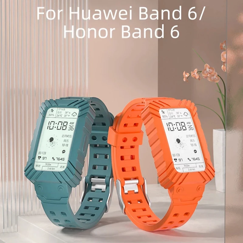 

Ремешок спортивный мягкий силиконовый для Huawei Honor Band 6, сменный Браслет для смарт-часов Honor Band 6