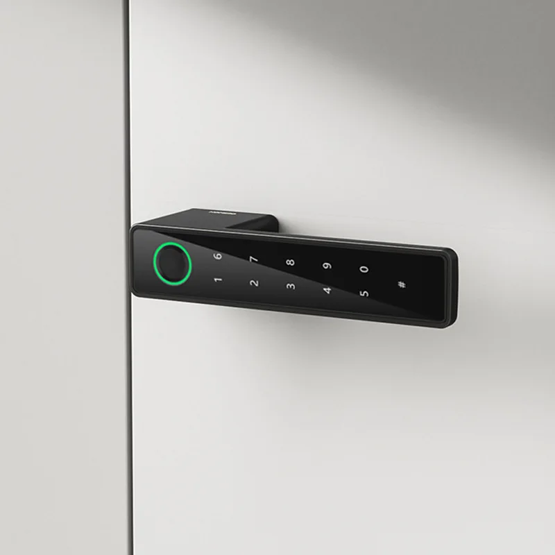 Фото Умный дверной замок с отпечатком пальца Bluetooth и ручкой клавиатуры для дома, квартиры, офиса, передняя дверь, замок для входной двери спальни №1