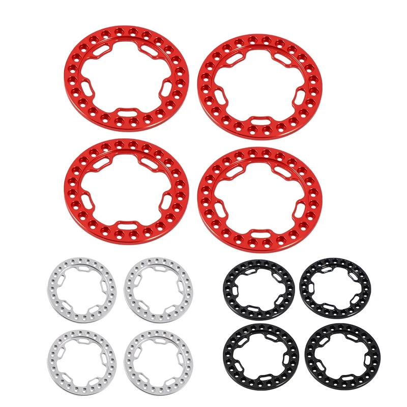 

4PCS Alloy Wheel Rims Beadlock Ring 1.9 Inch Replacement Wheel Ring For 1/10 RC Axial SCX10 Crawler Car