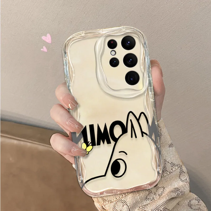 Милый мультяшный чехол M-Moomins Wave для Samsung Galaxy S25 S24 Ultra S23 S22 S21 Plus FE A56 A36 A26 A16 A06 A15 A25 A35 A55 5G (art.: 3920d29227aa2) - 3920d29227aa2
