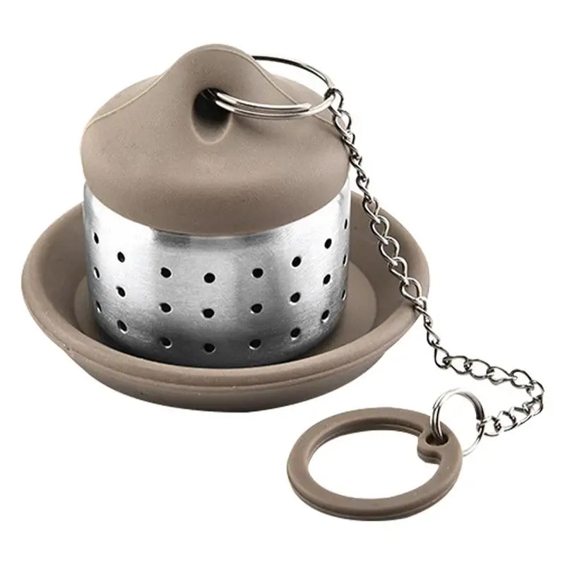 Креативный ситечко для заваривания чая из нержавеющей стали с искусственными листьями, многоразовый сетчатый фильтр, домашние и кухонные инструменты
