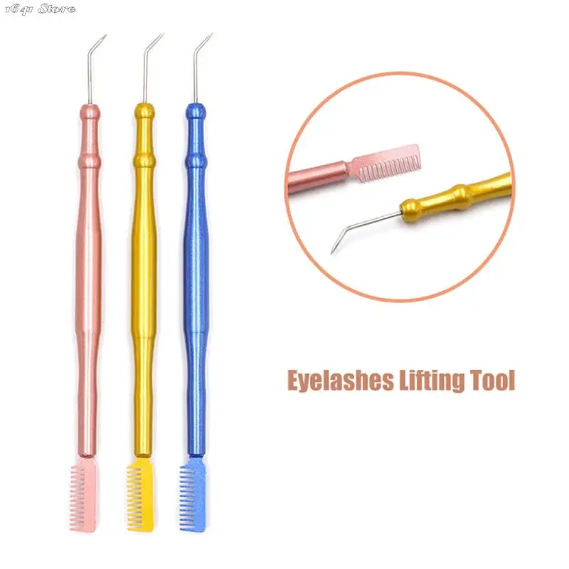 

1pcs Pick Stick Eyebrow Comb 2-in-1 Metal Double-Ended Lash Eyelash Perm Lifting Separating Brush Makeup Tools Eyelash Extension